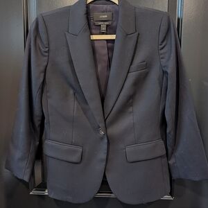 J. Crew Super 120 Navy Suit Jacket Blazer